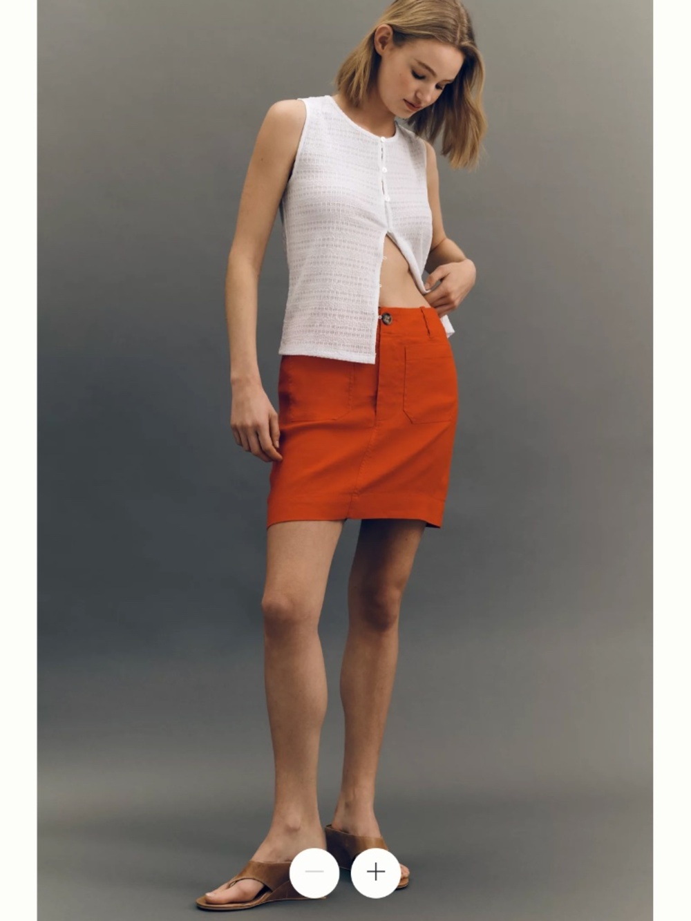 Anthropologie Colette Linen Blend Mini Skirt by Maeve- size L - Picture 4 of 4